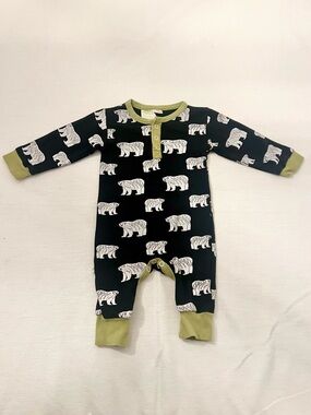 Parade Organics Snap Footless Romper Pajama  6-12M - RETIRED PRINT
